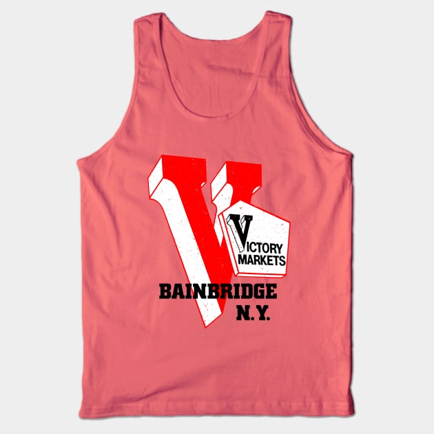 Victory Market Former Bainbridge NY Grocery Store Logo Tank Top by MatchbookGraphics